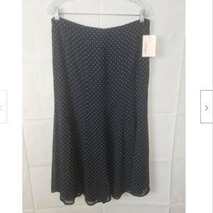 NWT Villager Polka Dot Flare Skirt Size 12